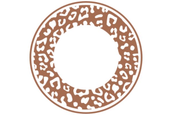 Stylized Brown and White Leaf Design