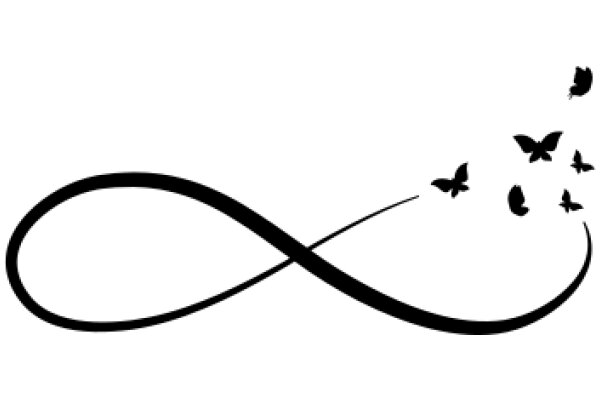 Elegant Infinity Symbol with Butterflies