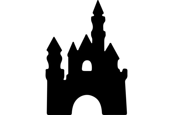 Silhouette of a Castle and Two Towers