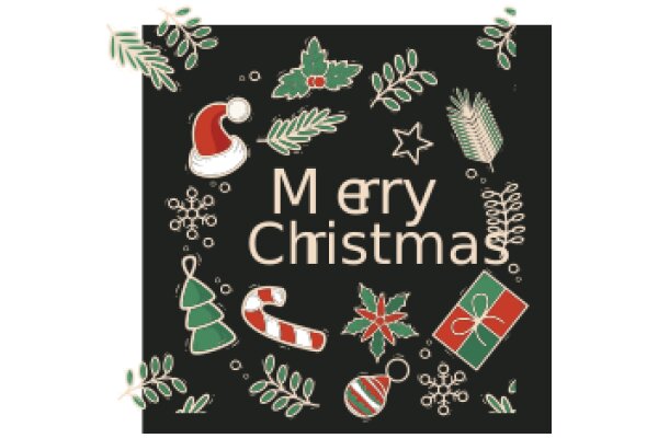 Merry Christmas: A Festive Collection of Holiday Symbols