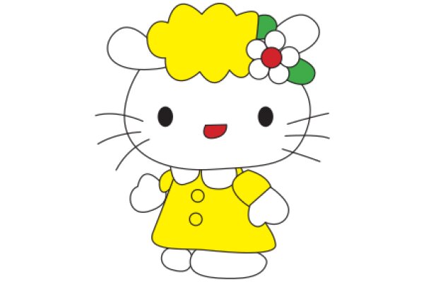 A Cute Cartoon of Hello Kitty