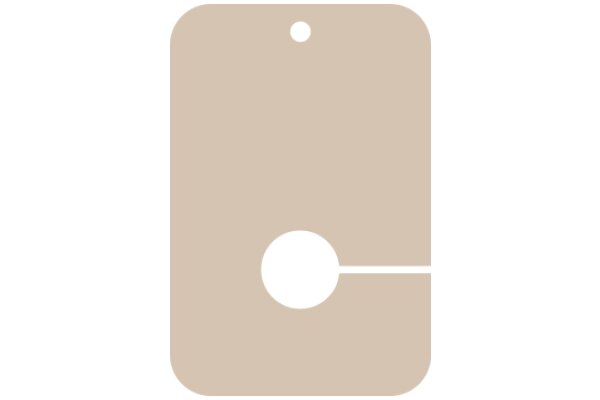 Simplicity in Design: A Beige Rectangle with a Circle