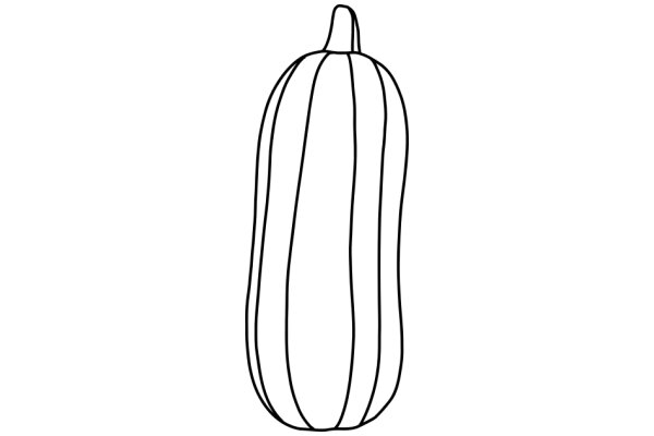 Simplistic Line Drawing of a Pumpkin