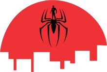 Vigilant Spider-Man atop a Red Cityscape