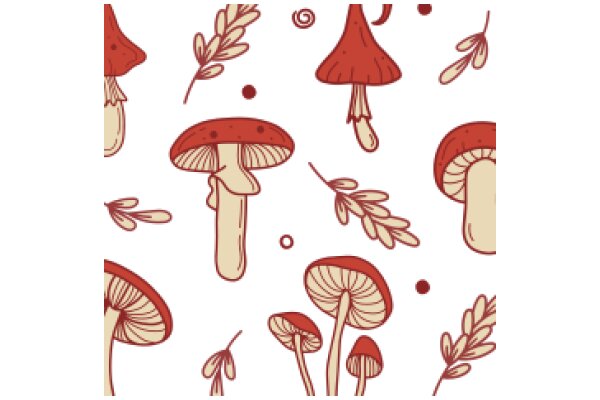 A Whimsical Collection of Mushrooms and Plants