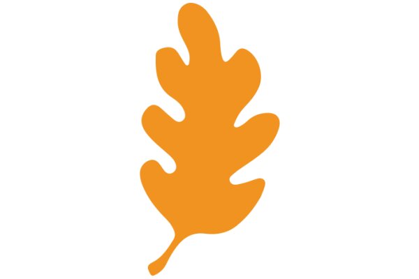 Vibrant Orange Leaf Icon