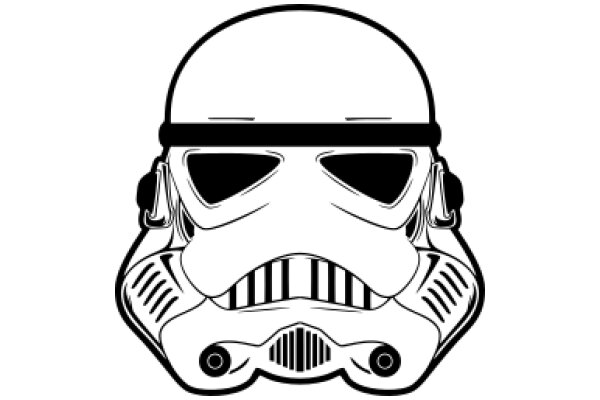 Stylish Illustration of a Stormtrooper Helmet