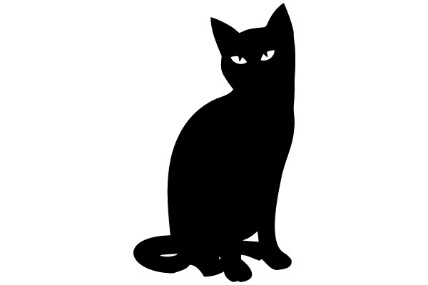 Silhouette of a Cat: A Simple yet Elegant Artwork