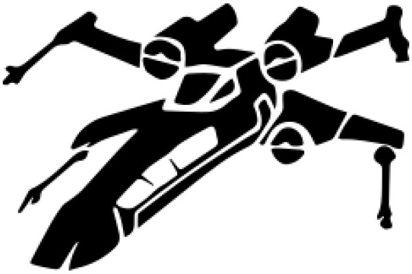 Stylized Artwork of a Flying Motorcycle