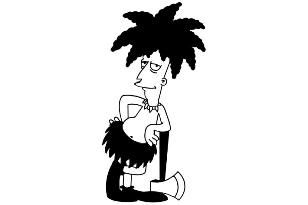 A Cartoon Character with a Unique Hairstyle