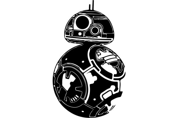 Stylized Illustration of a Droid from Star Wars