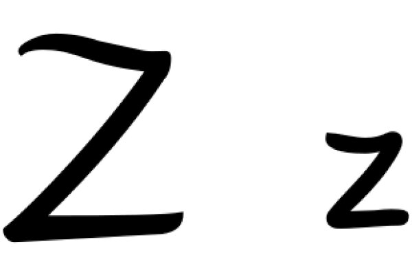 A Simple Letter 'Z' on a White Background