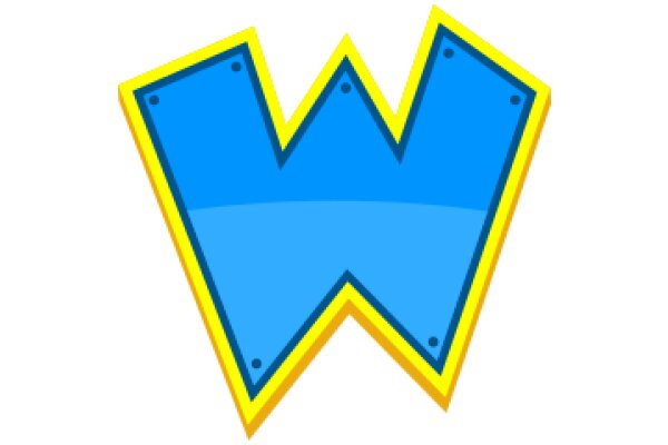 Vibrant Blue and Yellow Letter W Logo