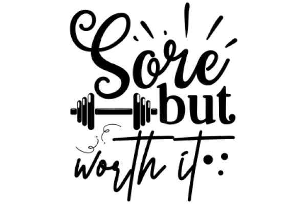 Sore But Worth It: A Fitness Motivation Poster