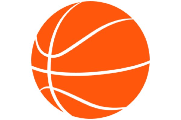 Vibrant Orange Basketball Logo