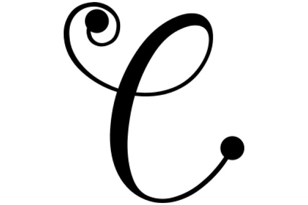 Stylized Letter 'C' with a Swirl Design