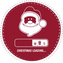 Santa Claus Icon with Christmas Loading Button