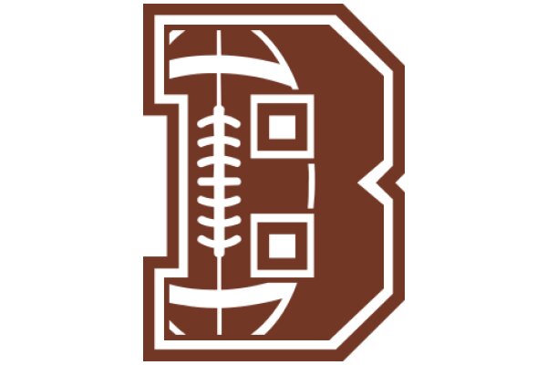 Brown and White Logo of a Football Helmet