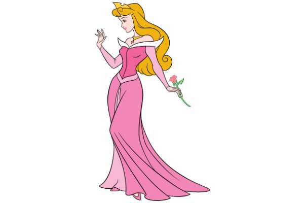 A Princess in a Pink Gown