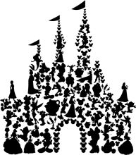 A Silhouette of a Castle Surrounded by Various Characters