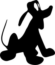 Silhouette of a Playful Dog