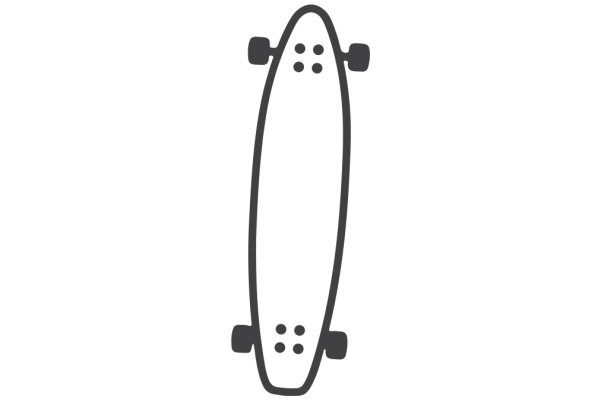 A Solitary Skateboard in a White Background