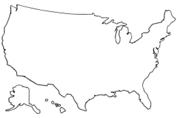 A Simplified Map of the United States