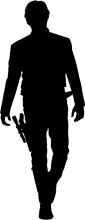 Silhouette of a Man with a Gun