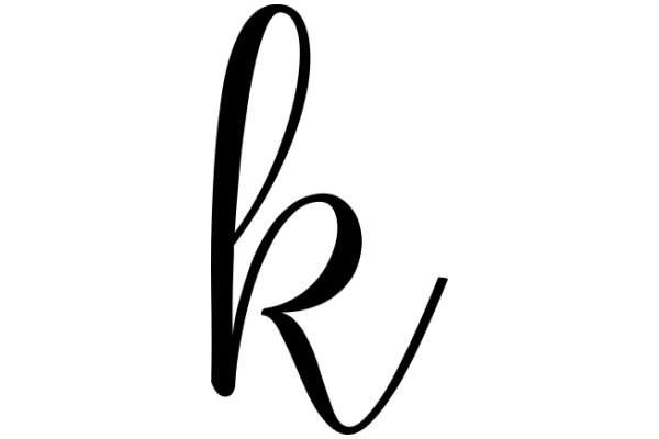 Stylized Letter 'R' with a Curved Stem