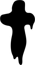 Silhouette of a Figure on a White Background