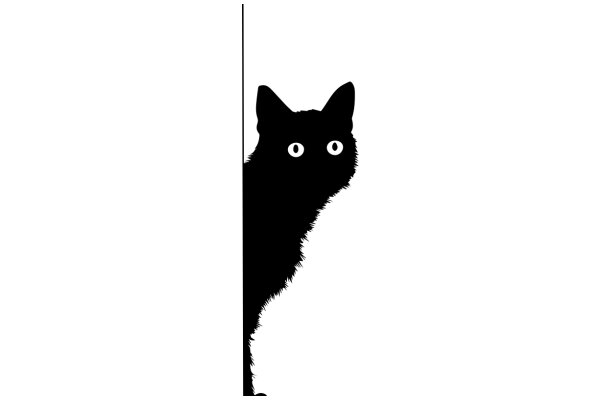 Silhouette of a Cat with Two Eyes