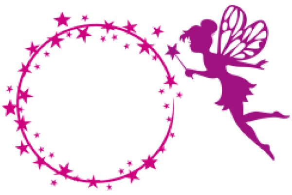 Whimsical Tale: A Purple Fairy and a Starry Circle