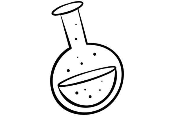 A Simple Line Drawing of a Glass Beaker