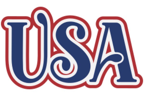 Stylized 'USA' Logo with a Curved Design