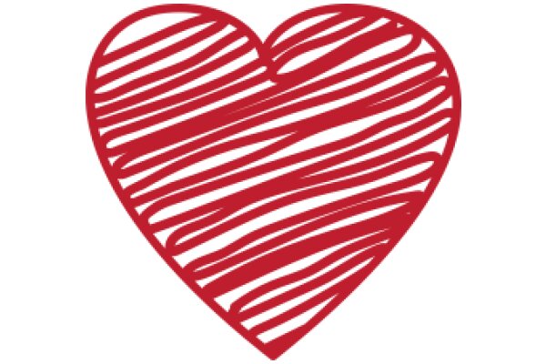 A Red Heart with a Textured Pattern