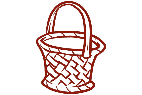 A Simple Red Basket Illustration