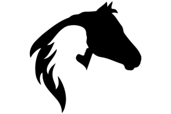 Stylized Silhouette of a Horse's Head