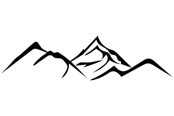 Simplistic Mountain Silhouette