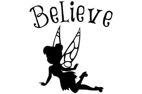 Believe in Your Inner Fairy: A Silhouette of a Tinkerbell-like Character