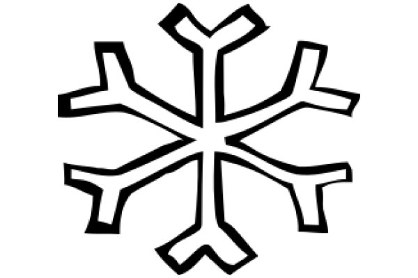 Stylized Snowflake Design: A Graphic Artwork