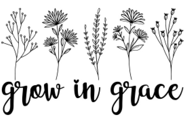 Grow in Grace: A Collection of Flower Illustrations