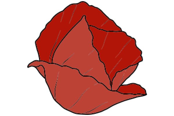 Vibrant Red Leaf Illustration