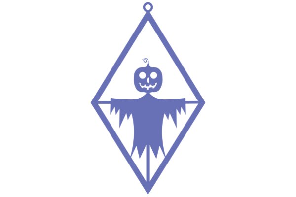 A Purple Halloween Symbol with a Spooky Pumpkin