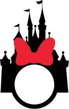 A Whimsical Castle Logo with a Red Bow