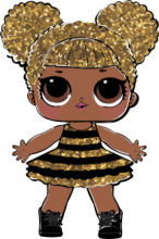 Adorable Cartoon Character with Blonde Hair and Yellow Dress