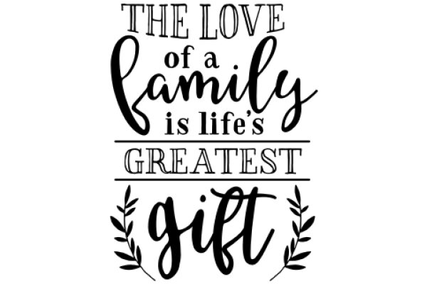 The Love of a Family is Life's Greatest Gift