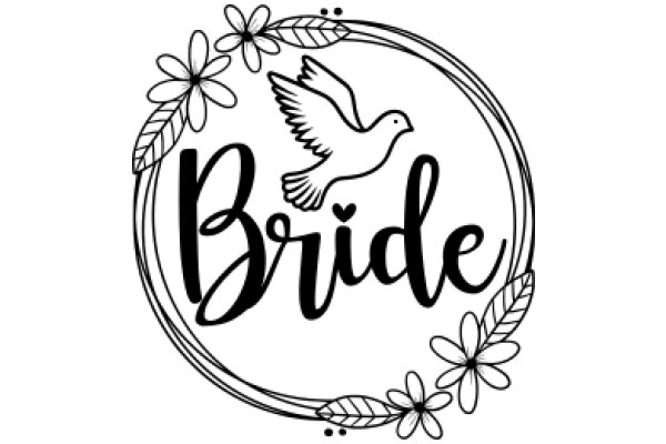 A Logo for a Bride, Featuring a Bird and Floral Elements