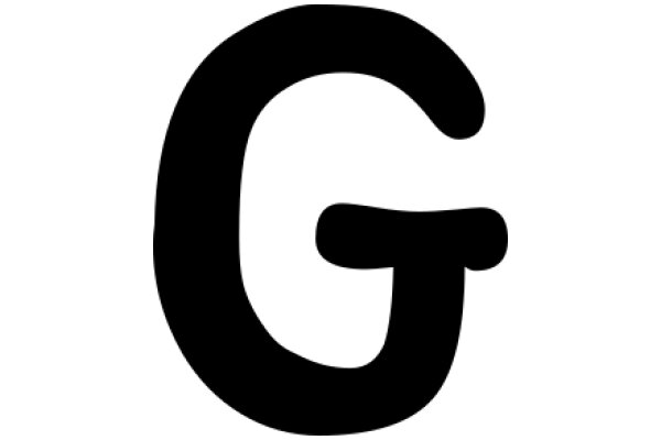 Pixellated Letter G on a White Background