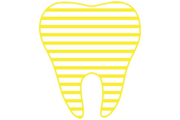 Simplistic Yellow and White Striped Tooth Icon