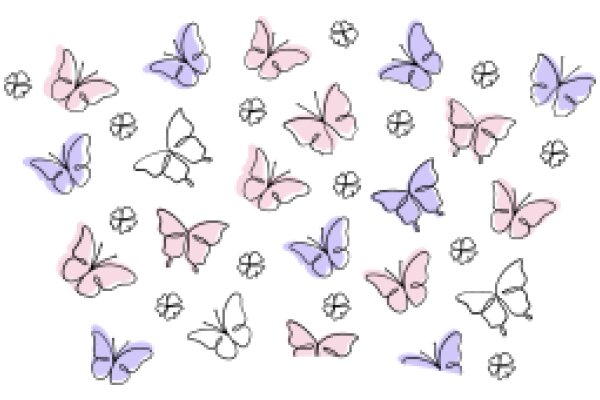 A Whimsical Collection of Butterflies in Pastel Hues